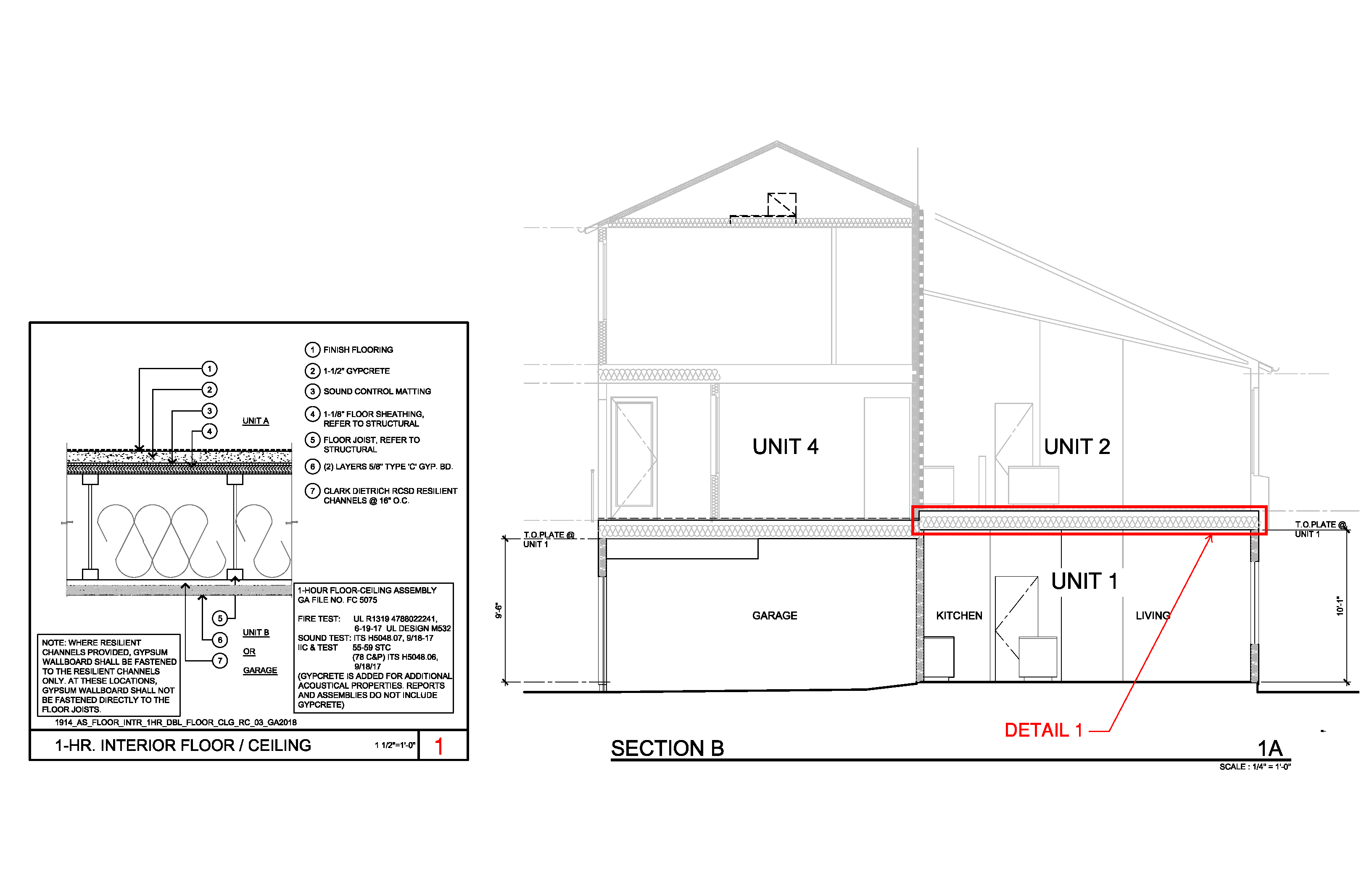 Plan 1&2 Section Detail